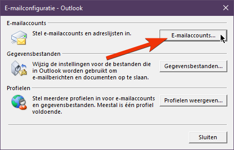 E-mailconfiguratie - Outlook